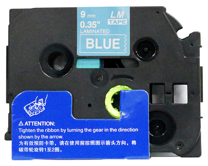 LMe525 White on Blue Label Tape | TZe-525 Replacement