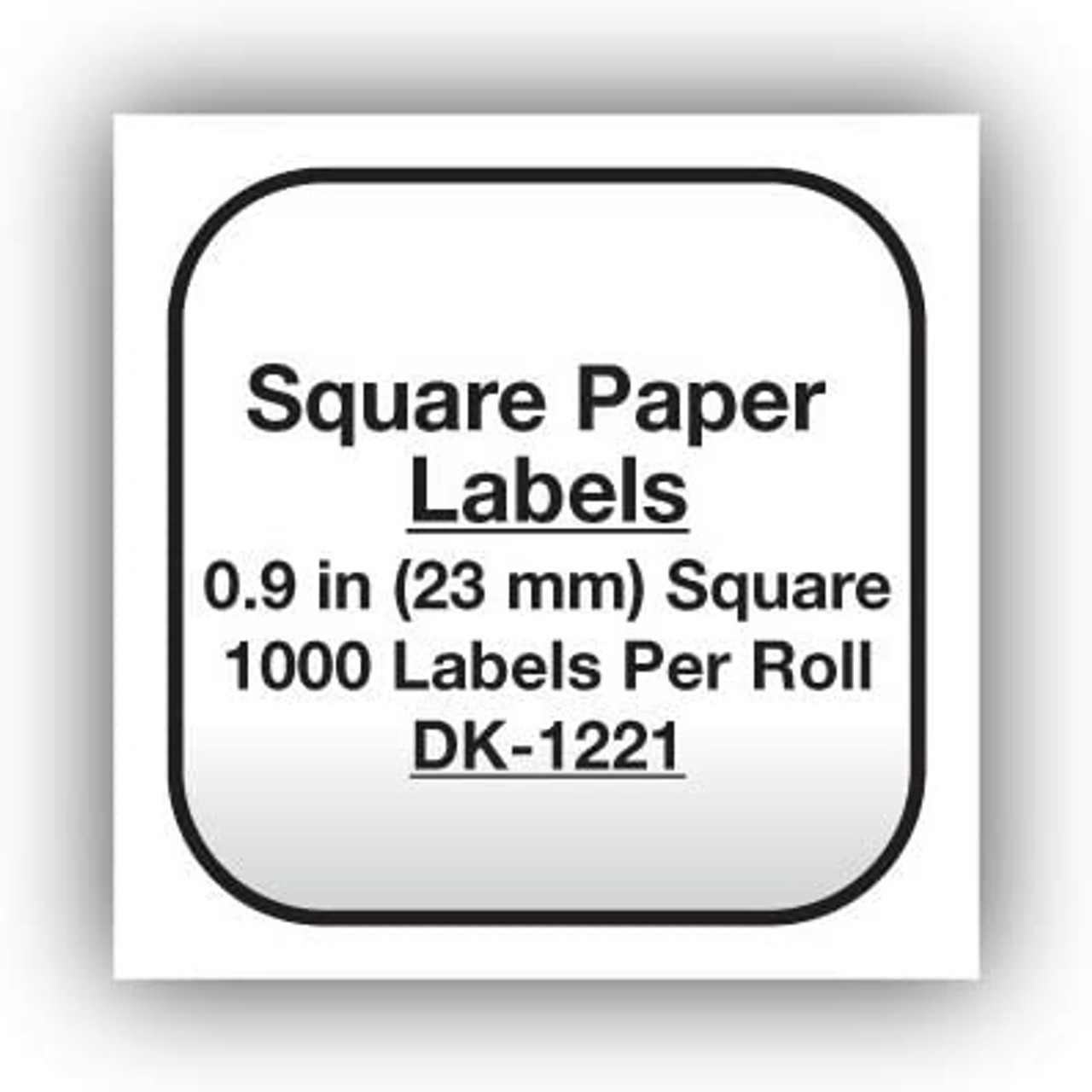 Brother DK1221 1 In. Square White Labels