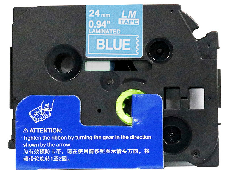 MACCHIA LABEL 6点セット LM Tape LMe555 Compatible 1 In White On Blue P-touch Tape