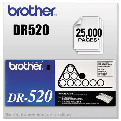 Brother DR520 Drum Cartridge 25,000 Page Yield Brother DR-520 Drum