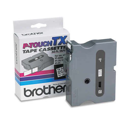Brother TX-2411 P-touch Tape - Black on 