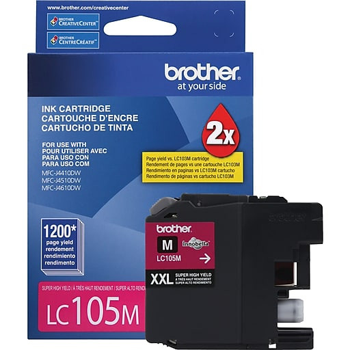 Brother LC105M Inkjet Cartridge Magenta Super High Yield Original Ink