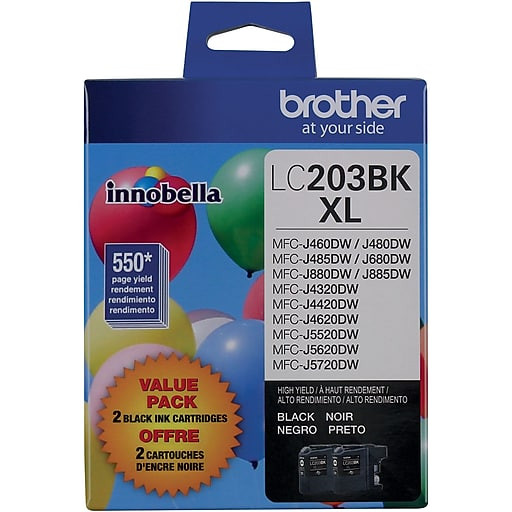 ループボックス Brother LC2032PKS Inkjet Cartridge 2 Pack Black High Yield Genuine Ink