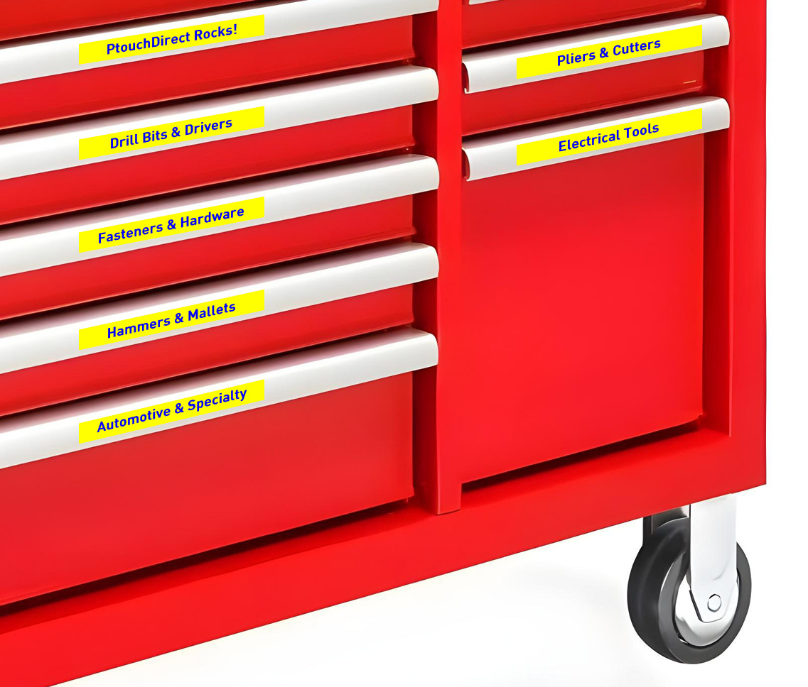 LM Tape LMe-633 Compatible 1/2 Blue On Yellow P-touch Tape, 12mm Label