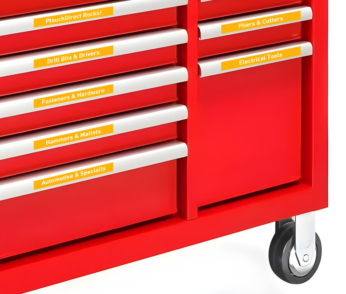 LM Tape LMe635 Compatible 1/2 White On Orange P-touch Tape, 12mm Label