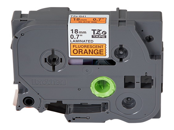 brother TZE-B41 18mm 5点セット Brother TZe-B41 Black on Orange Tape – Non-Retail Pack