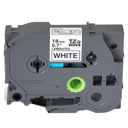 Brother TZe-241 3/4 Black On White P-touch Tape - 0.7 18mm TZ241