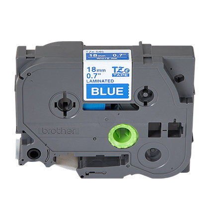 Brother TZe-545 3/4 White On Blue P-touch Tape - 0.7 18mm TZ545