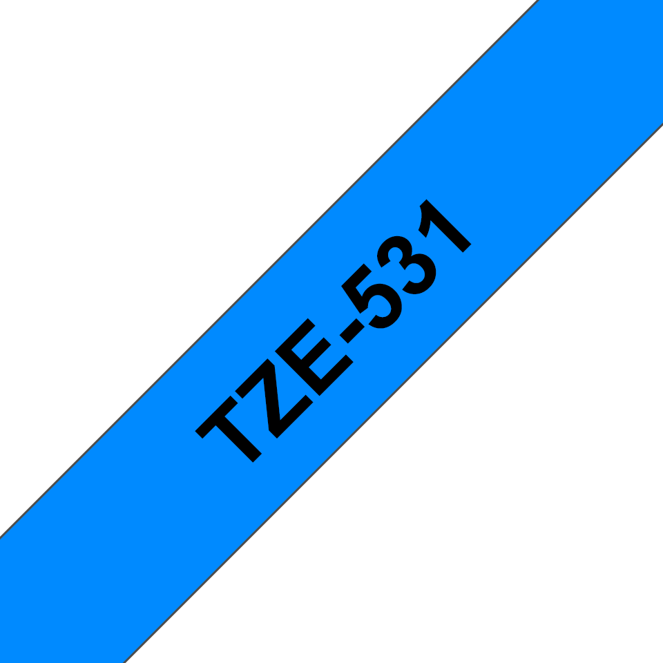 Brother TZe-531 P-touch Tape 1/2 Black on Blue TZe531 Ptouch label