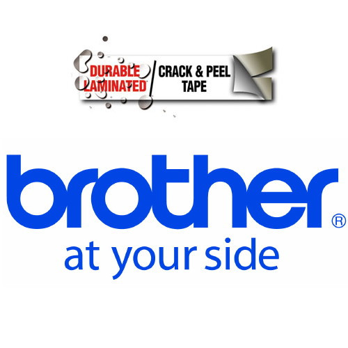 Brother TZe-S135 1/2 White on Clear Extra Strength Tape - 12mm TZS135