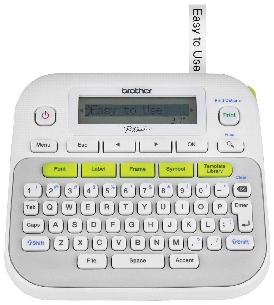 Brother PTD210 P-Touch Easy Compact Label Maker White NEW