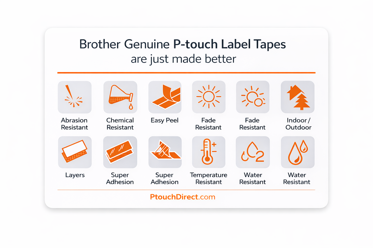 Brother TZe-231 P-touch Tape Black on White 1/2(0.47 12mm TZ-231)