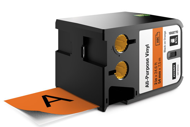 Dymo XTL 1868770 All Purpose Black on Orange Label (2
