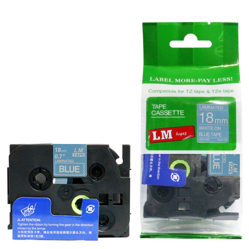 LM Tape LMe241 Compatible 3/4 Black On White P-touch Tape