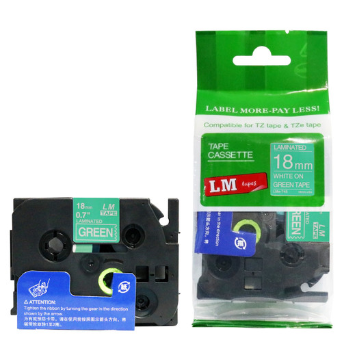 LM Tape LMeD41 Compatible 3/4 Black On Fluorescent Green P-touch