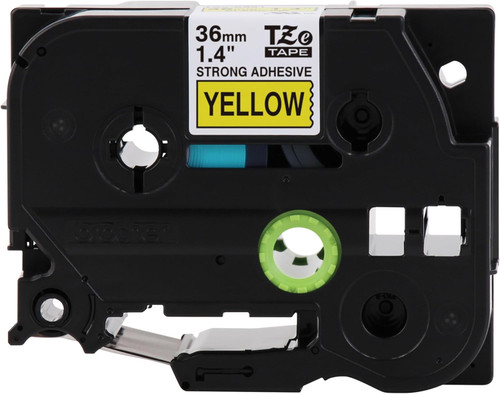 Open Box Brother TZeS661 Extra Strength Black on Yellow Label Tape 36mm – Limited Stock