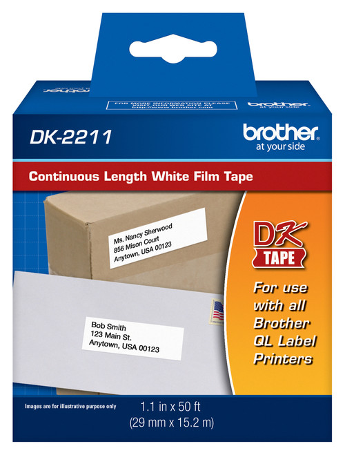 【d-2212】デザインペーパー Brother DK2212 Continuous White Film Label 2.4 (62mm)
