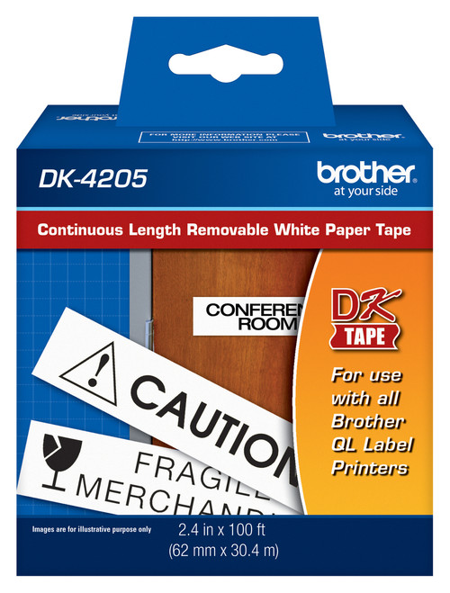 その他 Datemate Brother DK4605 Yellow Removable Labels | Custom Roll | PtouchDirect