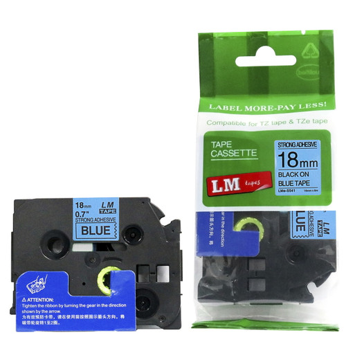 Mサイズ LMeS241 Black on White Extra Strength Tape | 18mm