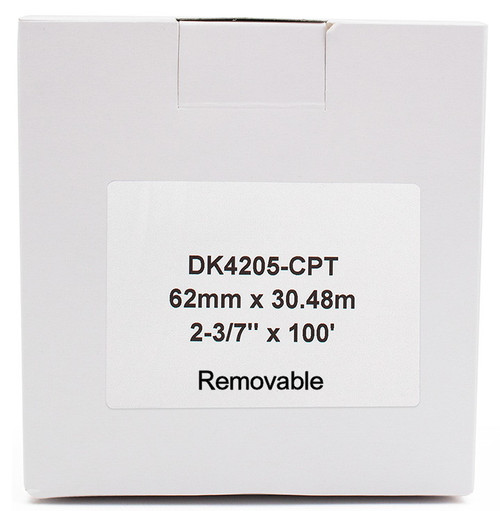 Brother Removable White Paper Tape DK4205