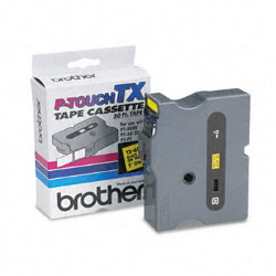 Brother TX-6511 P-touch Tape - Black on Yellow