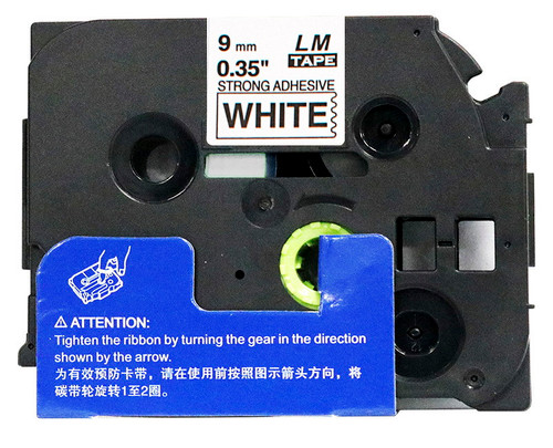 opened box lmes221 3/8" black on white industrial label