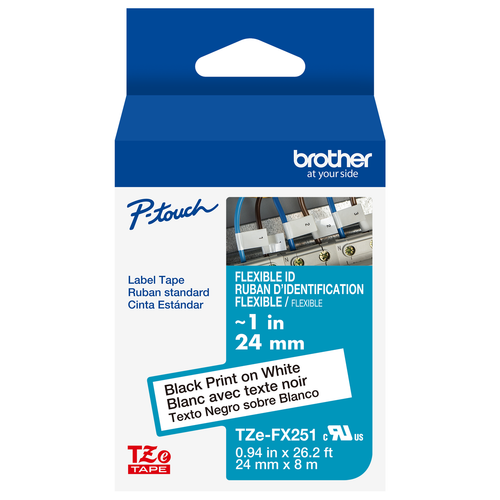 Brother TZe-FX251G flexible p-touch tape