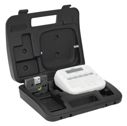 Brother CCD220 carrying and storage case designed for PT-D220 P-touch label maker with space for TZe tapes and accessories
