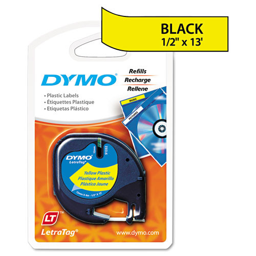 dymo letratag black