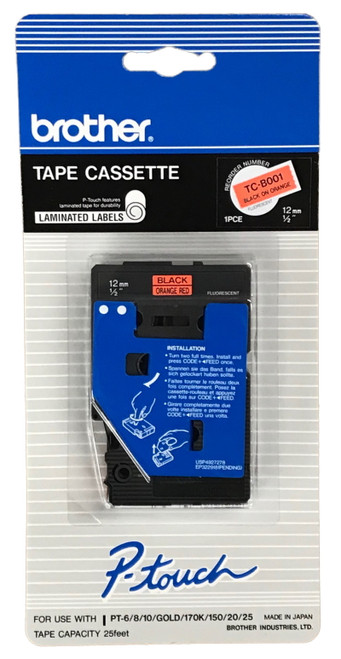 Brother TC black on silver p-touch label