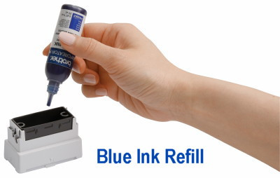 Brother PRINKE blue stamp ink refill bottle for Brother StampCreator self-inking stamps