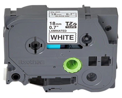 Opened Box - Brother TZe-241 18mm Black On White P-touch Tape