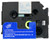 1/4 blue on white label tape