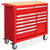 18mm red on white label tape on tool drawers