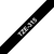 1/4" White on Black ptouch tape