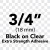 1" black on clear extra strength adhesive