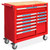Brother Genuine TZe-545 white on blue laminated label tape organizing a toolbox with durable industrial labels