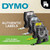 LabelManager 420P handheld label maker with rechargeable battery and D1 tape
