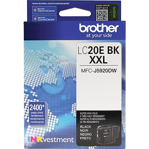 Brother LC20EBK Inkjet Cartridge Black 2,400 Page Yield