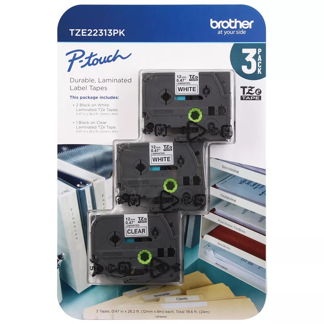 Brother TZe2231-3PK P-touch Tapes - 3 Tape Value Pack