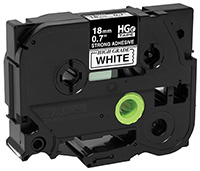Brother HGES2415PK Black on White Extra-Strength Adhesive Label