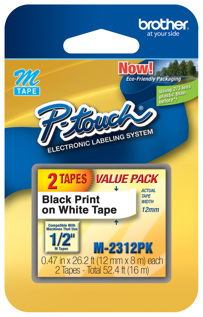 Twin Pack Brother M2312pk P Touch Tape