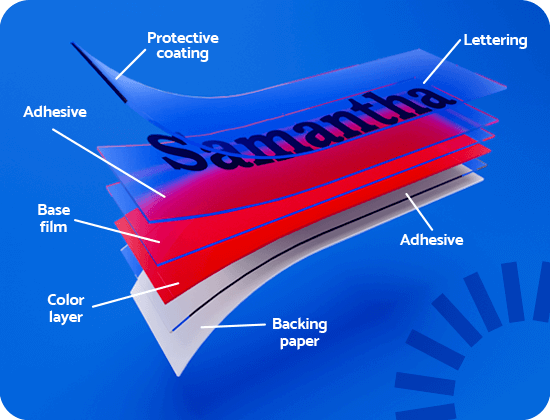 TZe tape lamination process