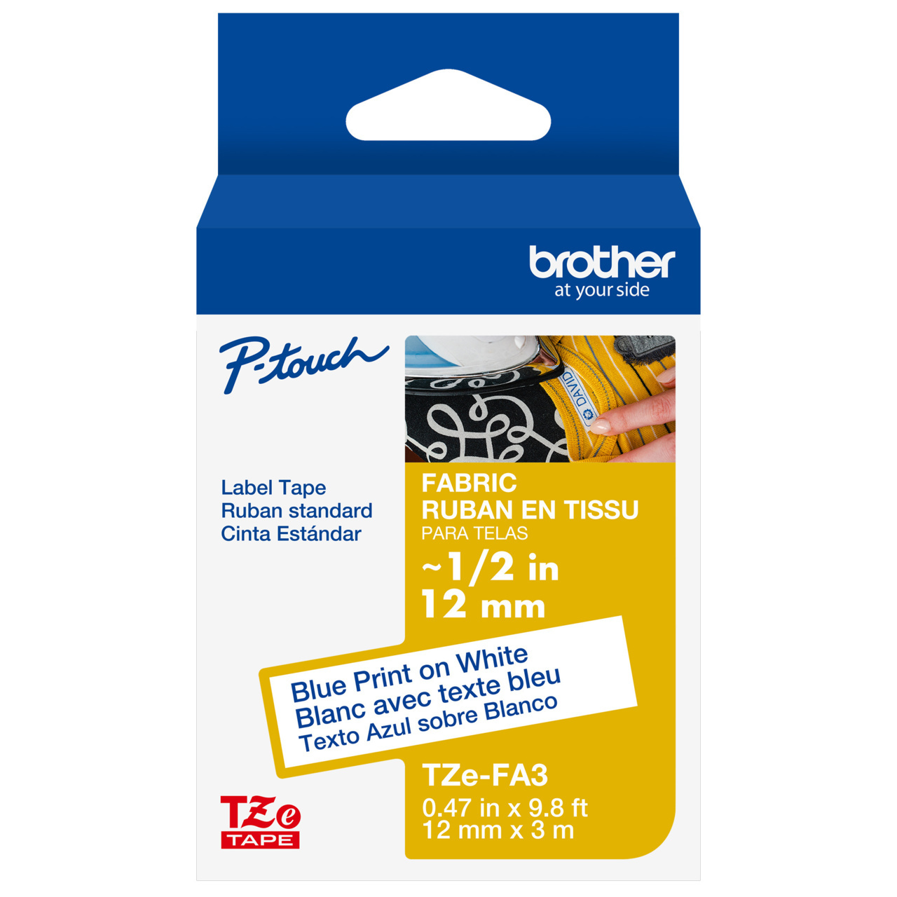 Brother TZe-FA3 Iron On Fabric P-touch Tape