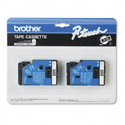 Brother TC-34Z P-touch Tape - White on Black | Premium TC33Z Label