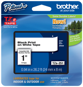 NEU Original Brother P-touch Beschriftungsband TZ-251 TZe-251 TZ Tape Label 24mm