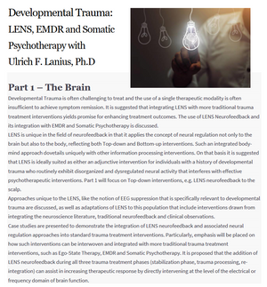 Developmental Trauma: LENS, EMDR & Somatic Psychotherapy (Part 1)