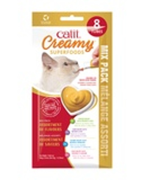 Catit Creamy Superfoods Cat Treats - 8 Pack Assorted