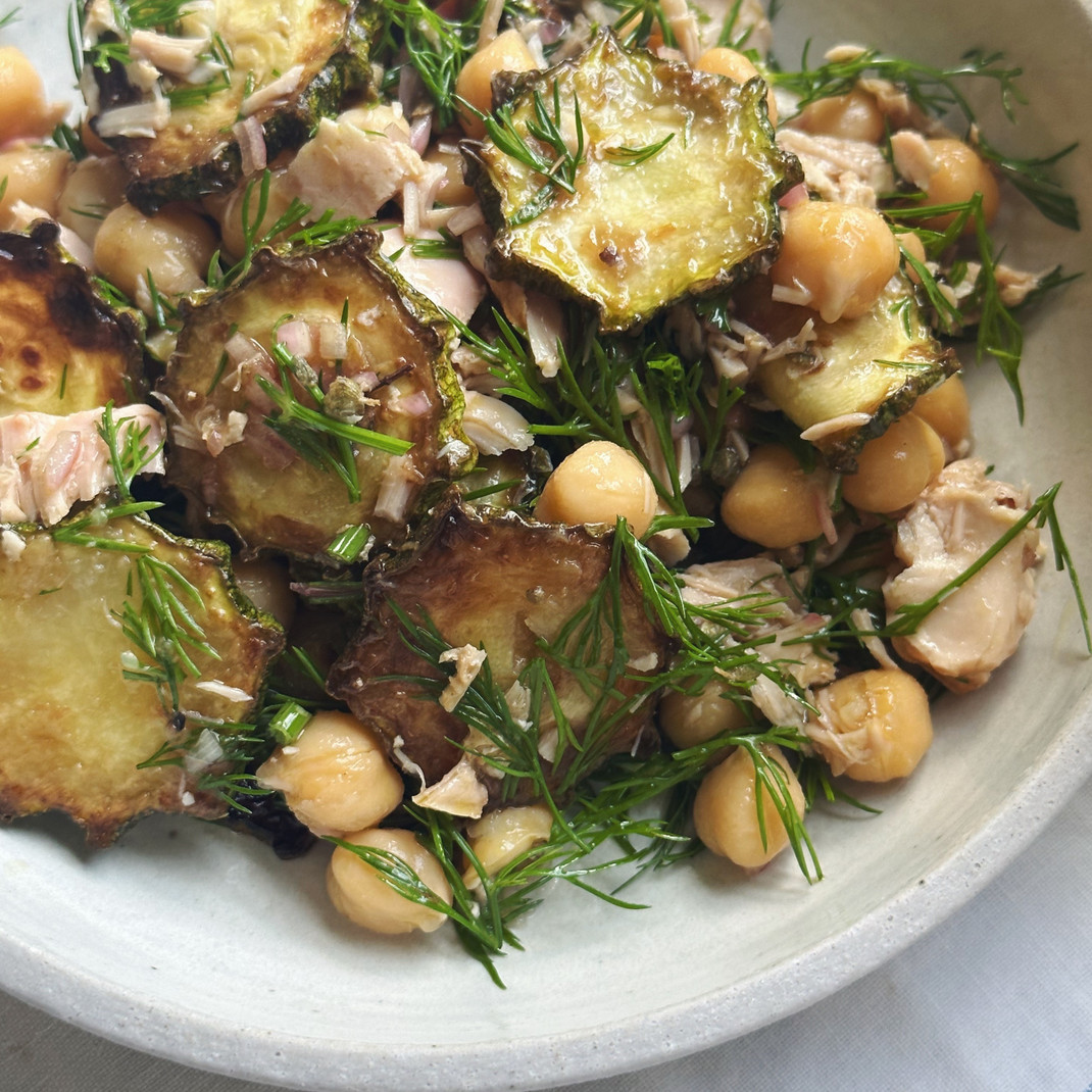 Marinated Tuna, Zucchini and Chickpea Salad Marinated Tuna, Zucchini and Chickpea Salad