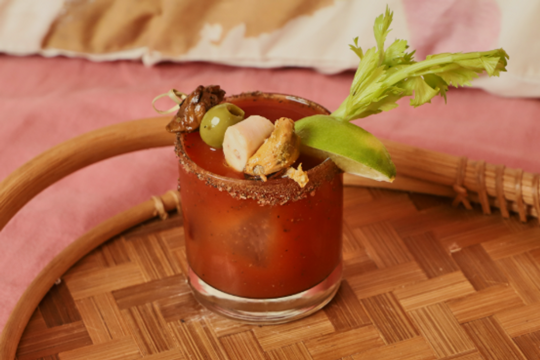Demitri's extra garnished bloody mary Demitri's extra garnished bloody mary